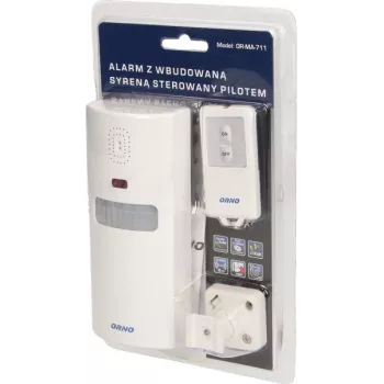 ORNO OR-MA-711 āra signalizācijas sirēna ar iebūvētu sirēnu, 110 dB, 12V līdzstrāva, balta