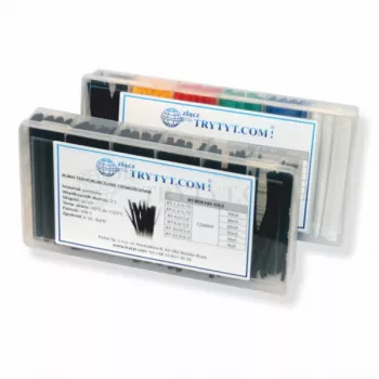 TRYTYT Termosarūkošo caurulīšu komplekts Melns RT-BOX100-10CZ