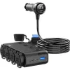 MBG Line HS75AD Auto strāvas sadalītājs ar 2 ligzdām un 3 USB portiem, 75cm vads, melns