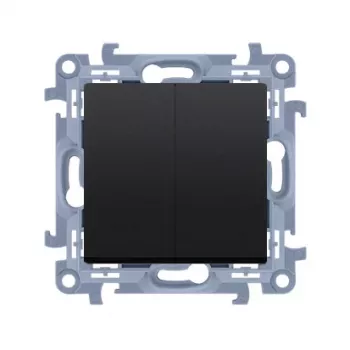 KONTAK-SIMON KONTAKT SIMON 10 Module Black Matt Series Switch Self-Clamping 10AX 250V