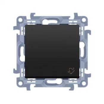 KONTAKT SIMON 10 Module Matte Black Bell Push-Button Self-Clamping 10AX 250V