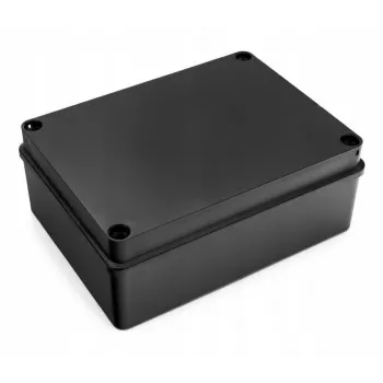 Hermētiskais sadales kārbas 190 x 140 x 70 mm bez kabeļu blīvslēgiem IP65 Halogēnu nesaturošs Melns PAWBOL S-B416C