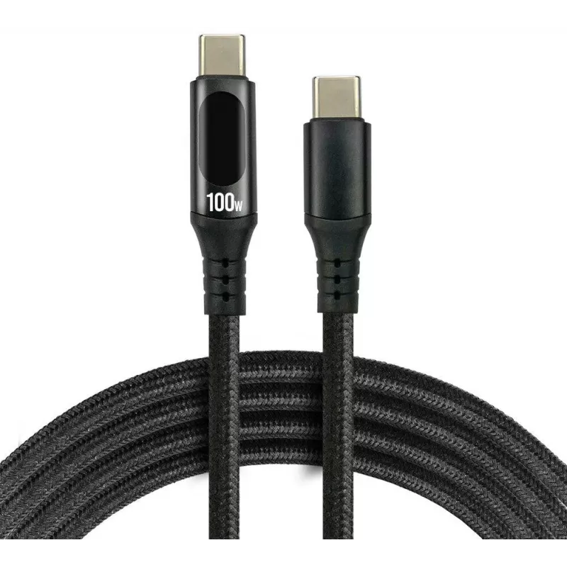 USB-C to USB-C kabelis 100cm 100W PD LCD Displejs everActive CBB-1PD5L