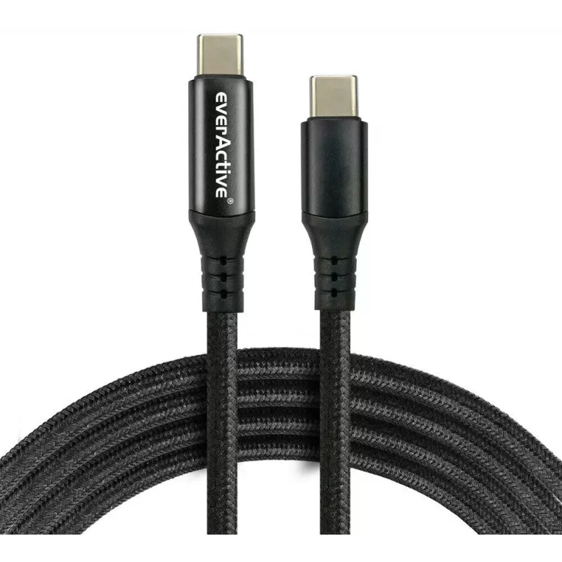 USB-C to USB-C kabelis 100cm 100W PD LCD Displejs everActive CBB-1PD5L