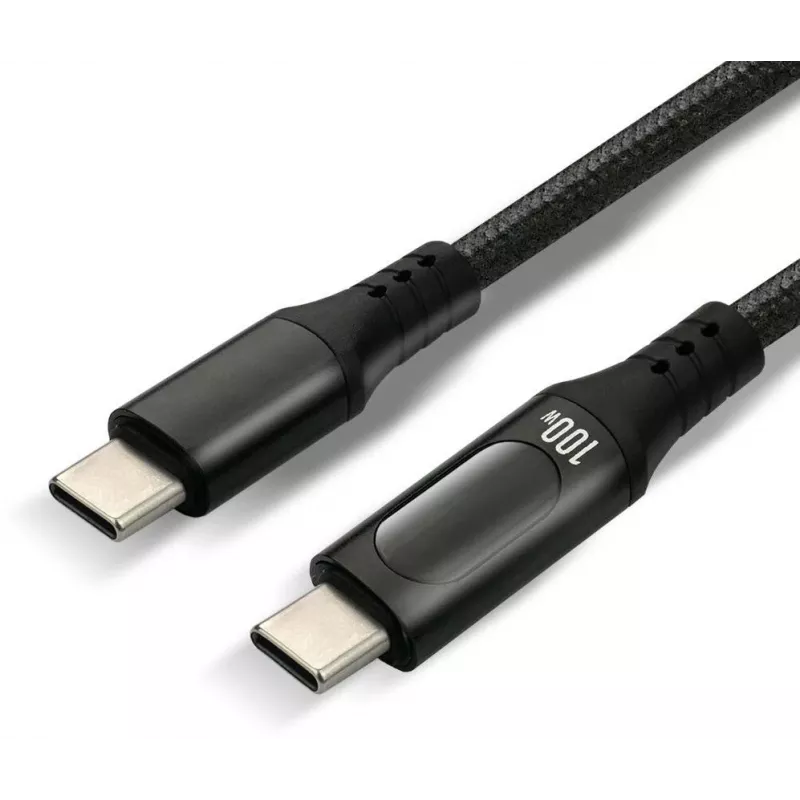 USB-C to USB-C kabelis 100cm 100W PD LCD Displejs everActive CBB-1PD5L