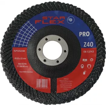 PSG Star Flex Flap Disc 125x22.23mm P40 Zirconia Alumina Conical Type 29 TLP1252240