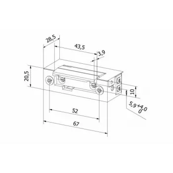 BIRA ES1-001 Symetrisks elektromagnētiskais slēdzenes atvērējs 12V AC/DC Basic