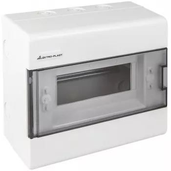 ELEKTRO-PLAST OPATÓWEK SRn-8 Sadales skapis 1x8 Virsmas montāžai (N+PE) IP40