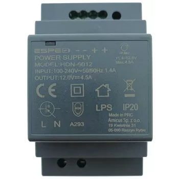 ESPE HDN-6012 DIN Rail Barošanas Bloks 12V 54W 4.5A