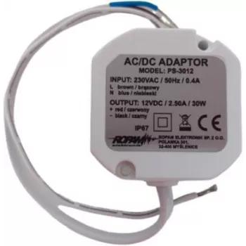 Ropam PS-3012 Iegremontējams AC/DC Barošanas Bloks 12V 2.5A 30W