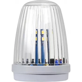 LED signāllampa Proxima KOGUT balta ar antenu 433.92 MHz (12-24V AC/DC vai 230V AC) mirgo dzeltena
