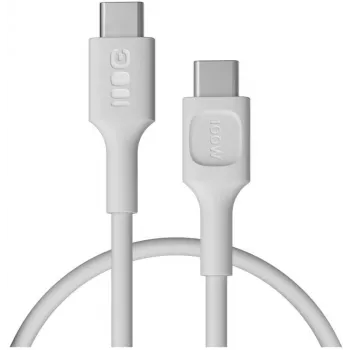 Green Cell PowerFlex USB-C to USB-C kabelis 100W PD ātrai uzlādei 0.3m Balts