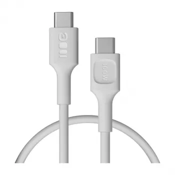 Green Cell PowerFlex USB-C to USB-C kabelis 100W PD ātrai uzlādei 0.3m Balts