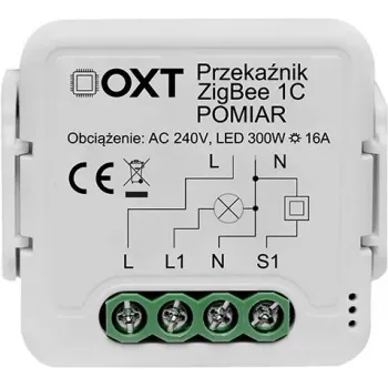OXT T260P 1-Kanāla 16A Viedais Releja Modulis ar Jaudas Uzraudzību, ZigBee 3.0, Tuya Saderīgs
