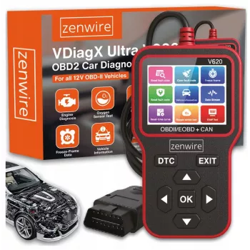 ZENWIRE V620 OBD2 ELM327 CAN saskarnes diagnostikas skeneris