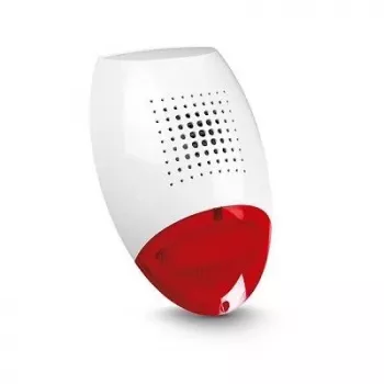 SATEL SP-500 R Vadu āra sirēna ar strobu, sarkans korpuss, balta LED