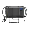 MERACH MR-2429B3 Trampolīns, 4,5 m (15 pēdas) Apaļš ar Drošības Tīklu, 150 kg Maksimālais Svars, 96 Atsperes