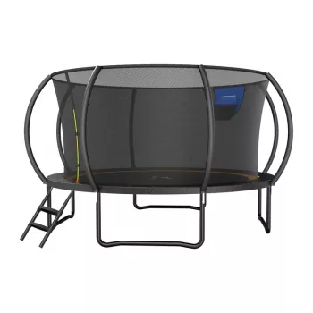 MERACH MR-2429B3 Trampolīns, 4,5 m (15 pēdas) Apaļš ar Drošības Tīklu, 150 kg Maksimālais Svars, 96 Atsperes