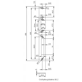 ELEKTRA-PLUS SP2503-S neapstrādāta tukša kontaktligzdu plāksne universālajām kārbām - 1-vietas balta ABS