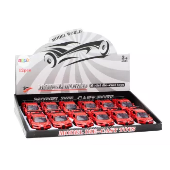 LEAN TOYS Car Sports Car 1:32 Friction Drive Red