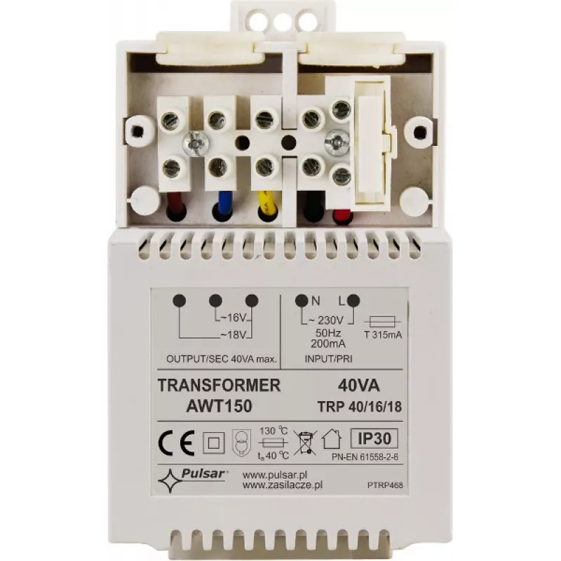 Pulsar AWT150 40VA 16V/18V maiņstrāvas transformators