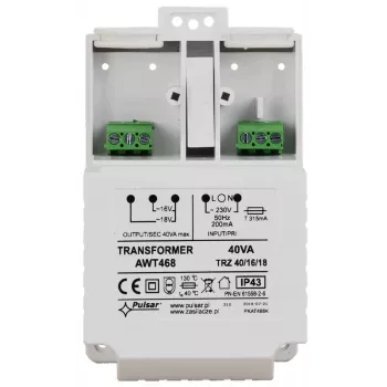 Pulsar AWT468 AC/AC Transformators 230V AC uz 16V/18V AC 4A 68VA DIN Sliede