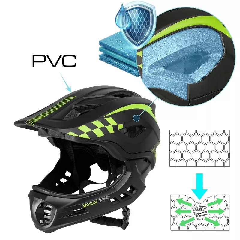 Vayox VA0421BM Enduro Helmet Black M
