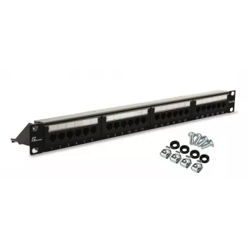 GETFORT PGF-5EUTP24-B4 Cat.5e UTP 24-Port Patch Panel 1U 19 inch Rackmount Black