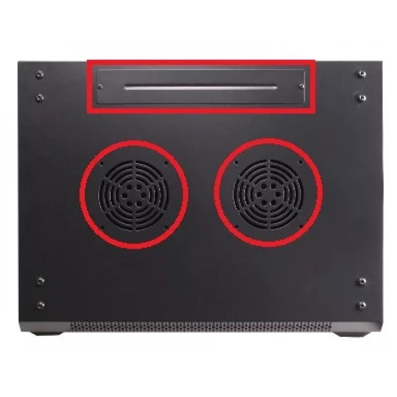 GETFORT CALI 15U 600x550 Wall-Mount Double-Section Rack Cabinet Black