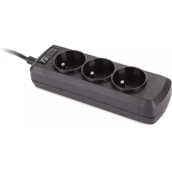 GETFORT UPS C14 Power Strip 3x French Type E Sockets 1.5m Black