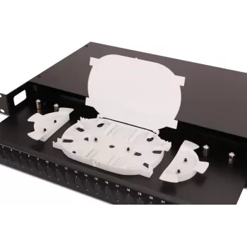 GETFORT GF-FO01-SX 1U 19-Inch 24xSC Simplex Fiber Optic Patch Panel with Splice Tray