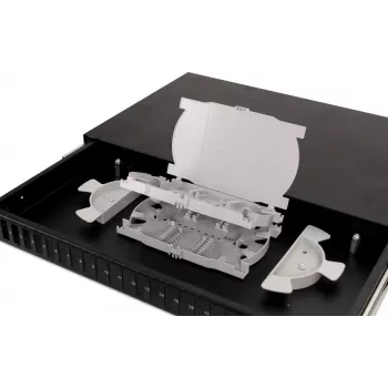 GETFORT GF-FO02-DX 1U 19 Inch 24xSC Duplex Fiber Optic Patch Panel with Sliding Trays