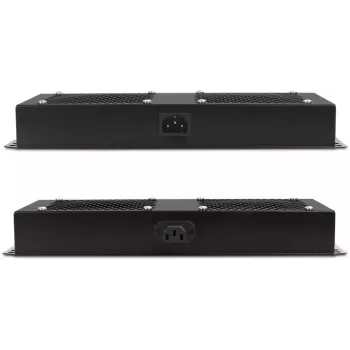 Getfort GF-FAN2 1U 19-inch Rack Fan Panel with 2 Fans, Black
