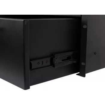 Getfort GF-4U-drawer 4U Rack Drawer - 19-inch Sliding Drawer with Lock, Black