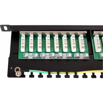 Patch Panel FTP Cat.5e 24 Port 0.5U Black GETFORT PGF-5EFTP24-B8