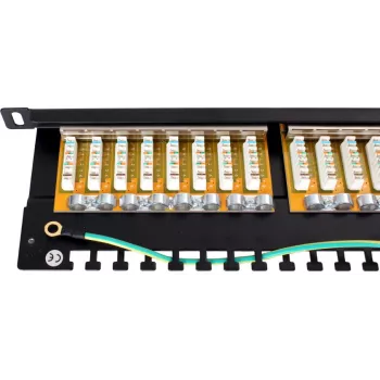 GETFORT PGF-6FTP24-B8 FTP Cat.6 24-Port Patch Panel 0.5U Black