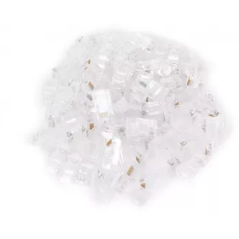 GETFORT RJ45 Cat.5e Pass-Through Connector UTP 8P8C 100-Pack