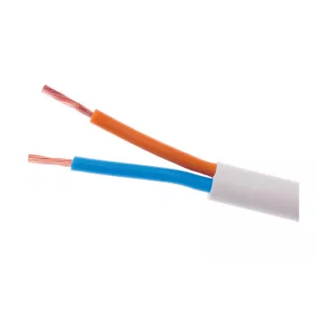 ELEKTROKABEL OMY 2x1mm² H03VV-F Electrical Cable White 100m