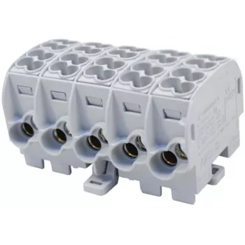 SIMET SIMBLOCK SCB 25-5X Sadales bloks Al/Cu 1x25mm² ieeja 5x1.5-16mm² izeja Pelēks