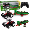 LEAN TOYS Remote Controlled Agricultural Tractor with Conveyor Belt RC Bale Lights 1:24