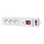 Getfort Surge Protector Power Strip 3 Outlets 5m Grey