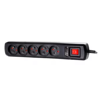 Getfort 5A Surge Protector Power Strip 1.5m Black