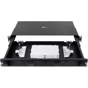 GETFORT GF-FO-MOD 1U 19-inch Rack Mount Fiber Optic Patch Panel, 3 Module Slots, Black