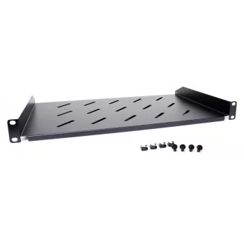 Getfort Universal 19-inch 1U 170mm Rack Shelf Black