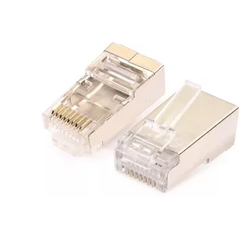 GETFORT RJ45 Cat.6 Shielded Connector 8P8C with Wire Guide (100 pcs)