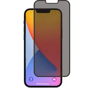 SCREENOR Rūdīta stikla privātuma ekrāna aizsargs Apple iPhone 12 / 12 Pro, 360° Anti-Spy, 9H cietība, 0.33 mm, caurspīdīgs