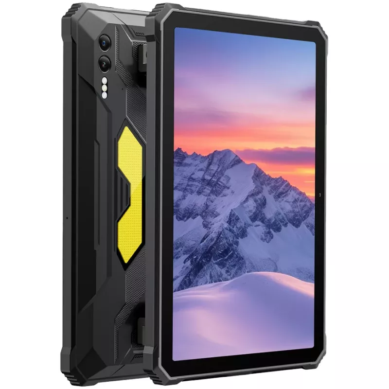 Blackview Rugged Tab Active 10 Pro 10,95 collu FHD+ IPS 1920x1200 90Hz Corning Gorilla Glass 3 12GB/512GB MT6878 astoņkodolu 2.5GHz 50MP priekšējā/108MP+20MP aizmugurējā kamera infrasarkanā nakts redzamība 30000mAh bez lādētāja Android 14 līdz 15 NFC kemp
