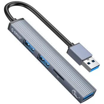 ORICO USB 3.0 4 Portu USB-A Hubs, 5Gbps, Melns
