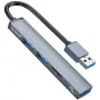 ORICO USB 3.0 4 Portu USB-A Hubs, 5Gbps, Melns