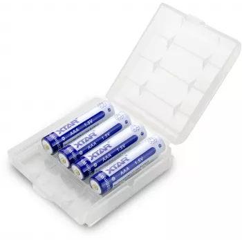 XTAR AAA 1.5V 750mAh uzlādējama litija-jona baterija (4 iepakojumā) ar aizsardzību